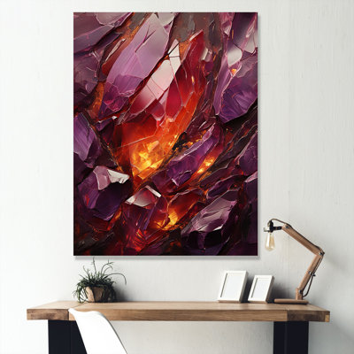 Agate mauve «Spiritual Courage - Spiritual Stone Wall Art Living Room»