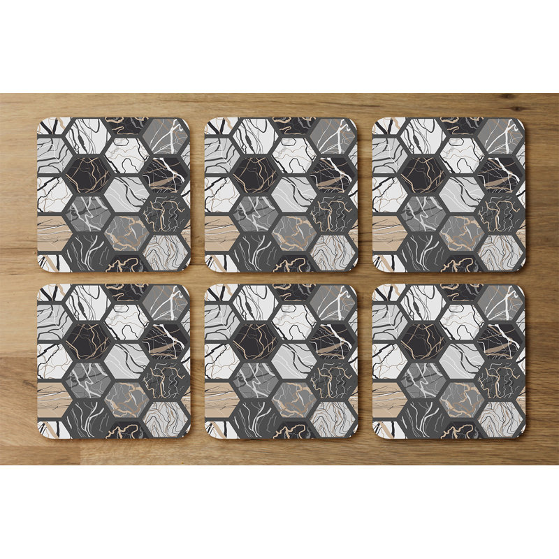 Square 6 Piece Coaster Set