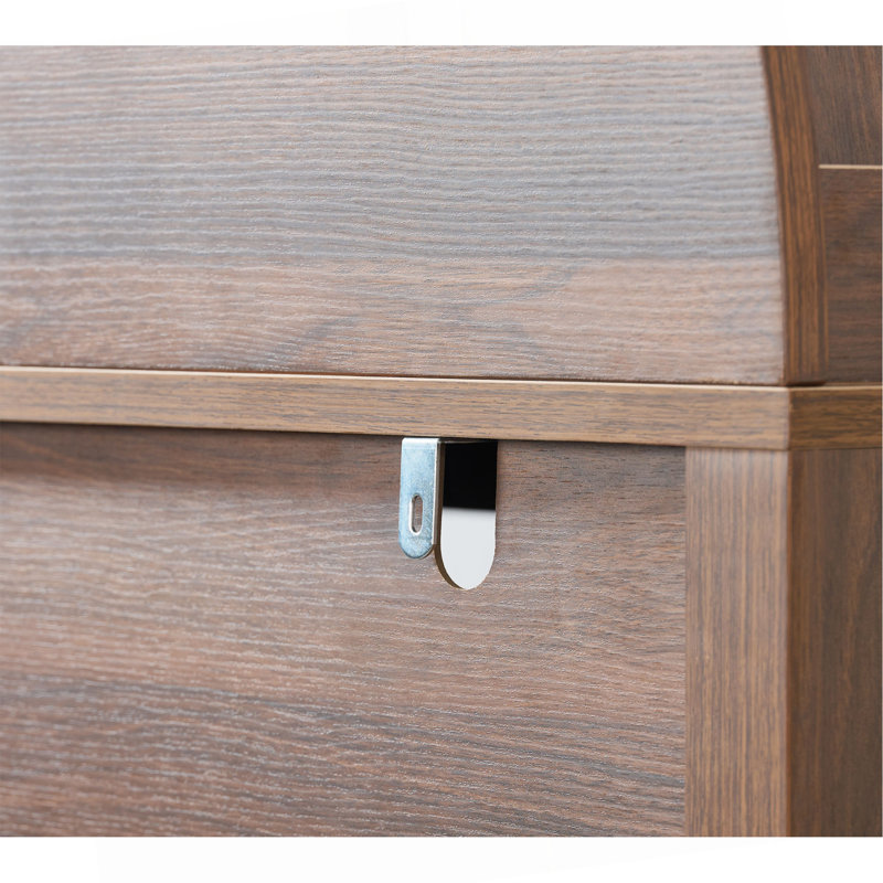 Dome Cabinet,Made Of High-Quality Materials And Antique Craftsmanship, With Large Storage Space, Walnut