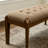 Solid Ash Wood Long Bench with Cotton-Linen Upholstered Cushion—Dining Table Bench, Bedroom Footstool, Entryway Shoe Bench