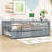Wood Daybed with Twin Trundle and Guardrails-537538285-537538288