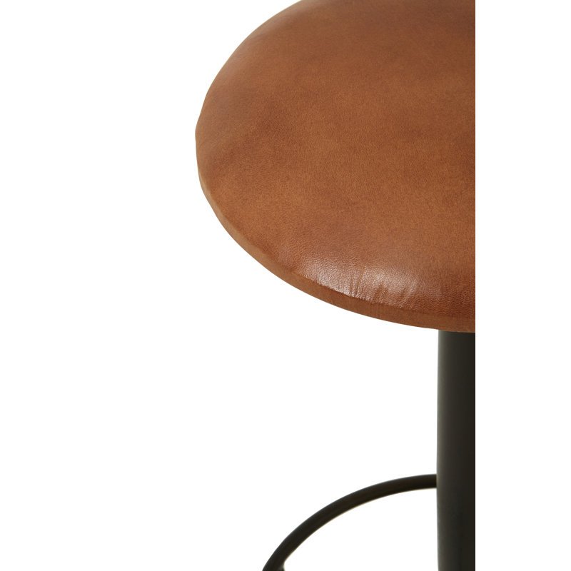 Adlai Counter Stool with Metal Frame, Light Brown