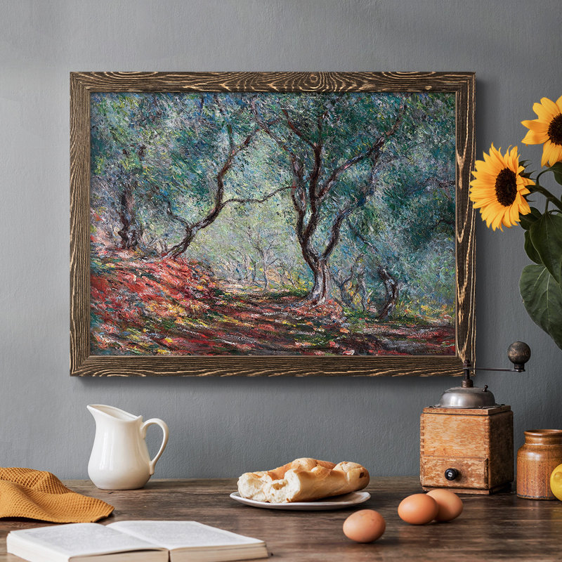 Bois d'olivier dans le jardin Moreno, 1884 - Reproduction de photo sur toile, Noyer, H 28 po x l 42 po x P 1,5 po