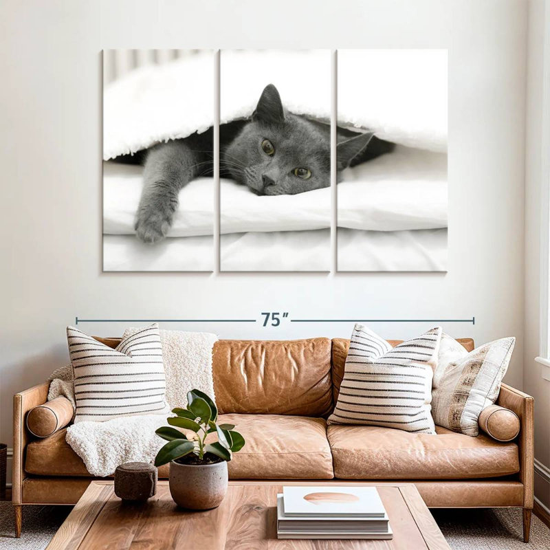 Chat paresseux, H 42 po x l 65 po