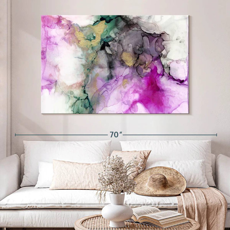 Avery Magenta Expression I, 34" H x 51" W