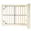 Cadre de lit grand blanc avec lumières à DEL, revêtu de cuir PU, lit flottant à boutons. Pieds dissimulés, télécommande pour une chambre à coucher décontractée, assemblage stable et fonctionnement silencieux en cuir-2064081000