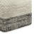 18 Inch Wide Square Pouf In Grey And White PET Polyester