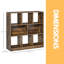 Silvas Bookcase Cube Storage Unit Industrial Rustic Brown Furniture Living Room