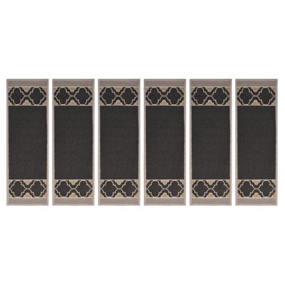 Tapis d'escalier noir antidérapant