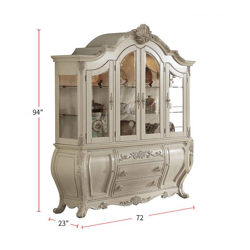 Sideboard with Bar Hutch, Antique White