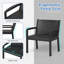 Ensemble de meubles de patio 3 pièces avec 2 fauteuils modernes en rotin et table d'appoint Squire de 25 po noir