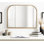 Wooden Arched Bathroom Mirror
