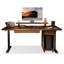 Bureau debout rectangulaire en bois massif noyer-2020418747