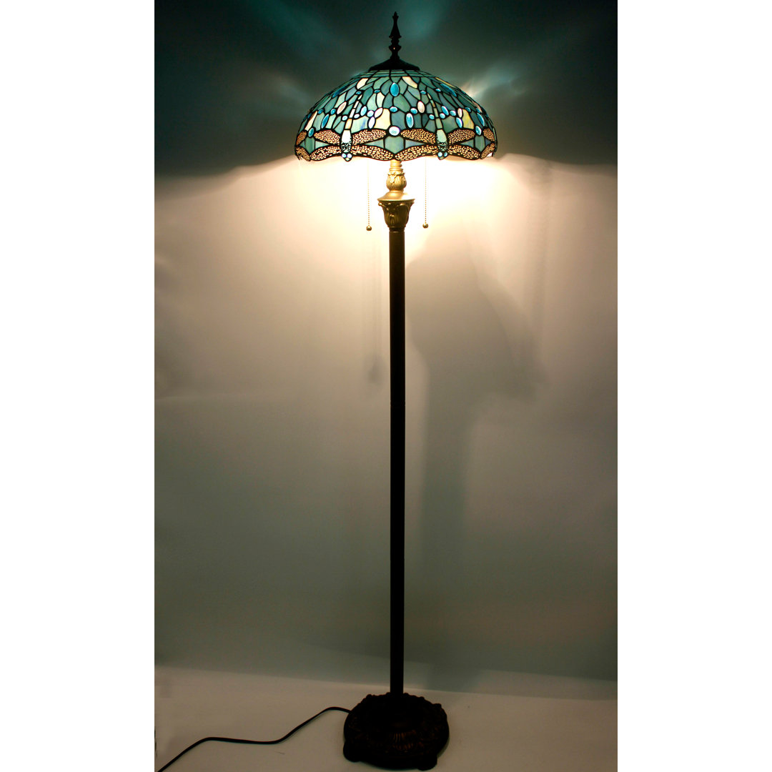 Blasdell 64'' Bronze Antique Traditional Floor Lamp Set World Menagerie