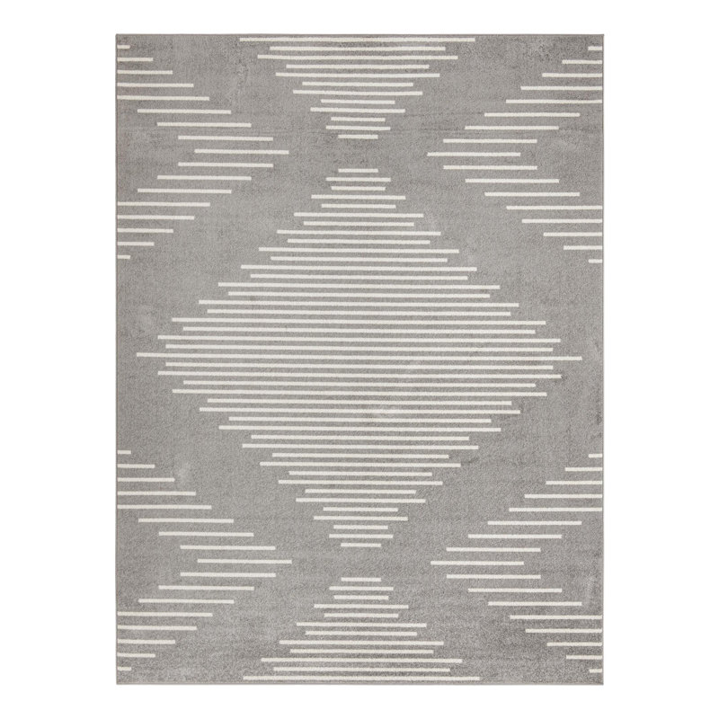 Synthetic Geometric Indoor Rug, Rectangle 9' x 12'