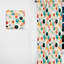 Turquoise rétro Revival Pois Delight V - rideau obscurcissant abstrait - 1 panneaux-107596611