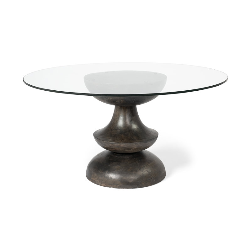 Dorothea Round Glass Dining Table