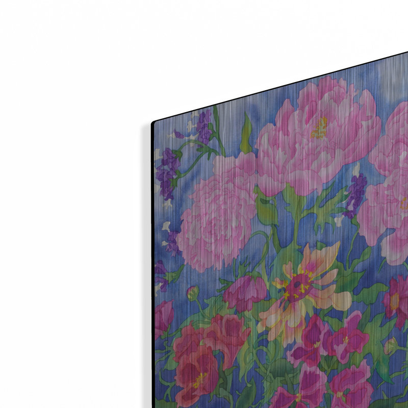 Lark Manor ™ «Peony Magic» par Carissa Luminess, art mural en métal, H 12 po x l 16 po