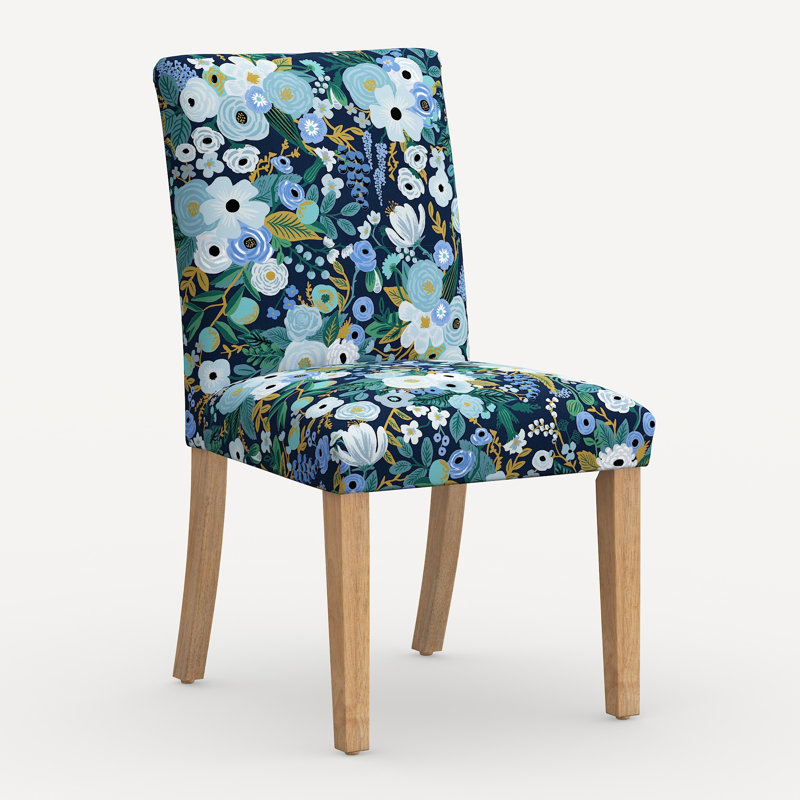 Rifle Paper Co. x Cloth & Company Lorraine Dining Chair, Rpc Garden Party Blue Linen
