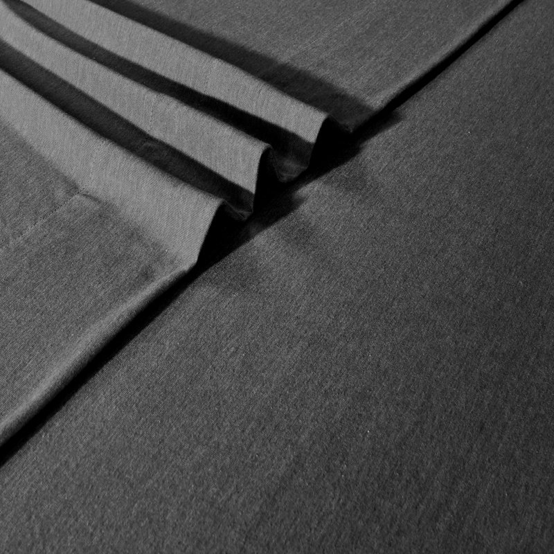 Charcoal Queen Cotton Blend Jersey Knit Sheet Set