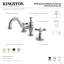 Kingston Brass Essex Two-Handle 3-Hole Deck Mount Widespread Bathroom Faucet with Brass Pop-Up Drain-17011975