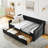 Daybed With Drawers, Upholstered Tufted Bed Frame-14663475-14663474