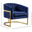 Fauteuil demi-tonneau en velours 30 po Carter-759288826