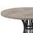 47-Inch Round Farmhouse Dining Table with Hourglass Metal Base, Grey Wood Finish for Modern Rustic Interiors-1807005934-1749463401