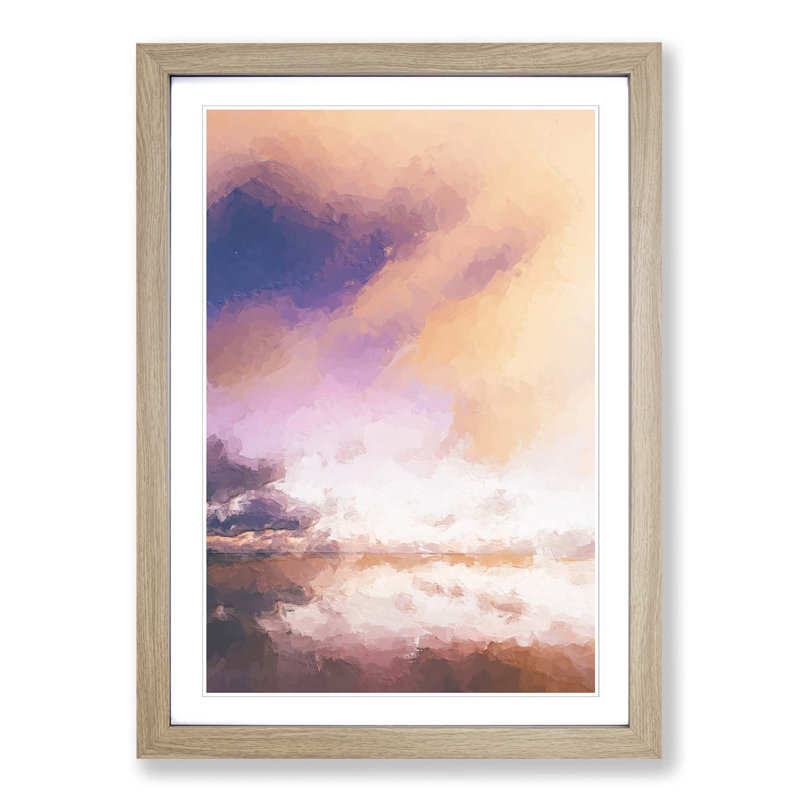 Clouds Above in Abstract - Picture Frame Graphic Art Print, Oak Framed, 36cm H x 27cm W x 2cm D
