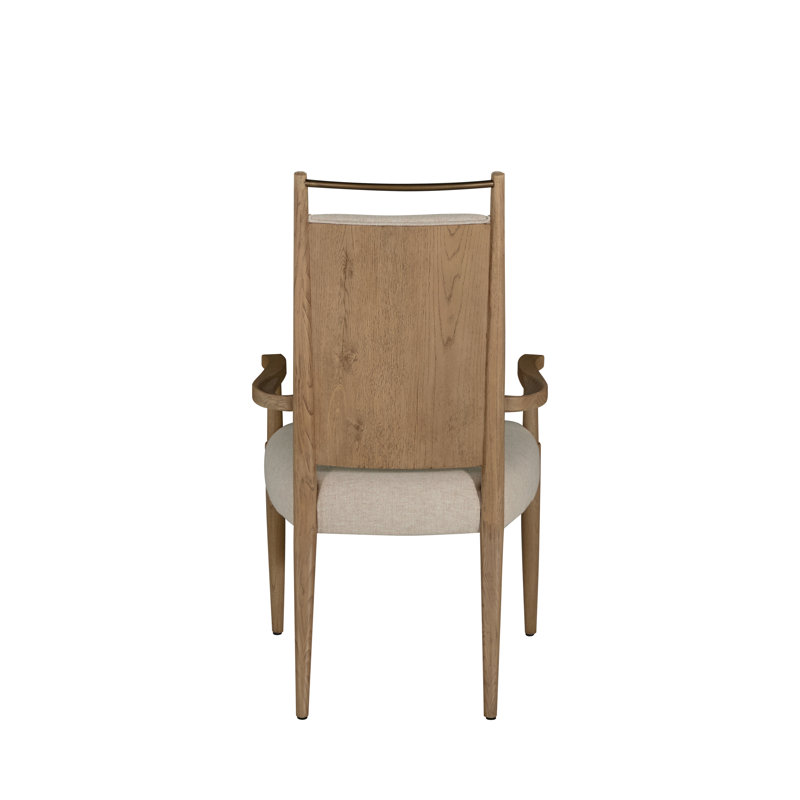 Highland Oak High Back Dining Arm Chair, Dawn