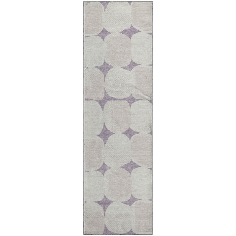 Premium Machine Washable Prisco Lavender Rug, Runner 2'3" x 7'6"