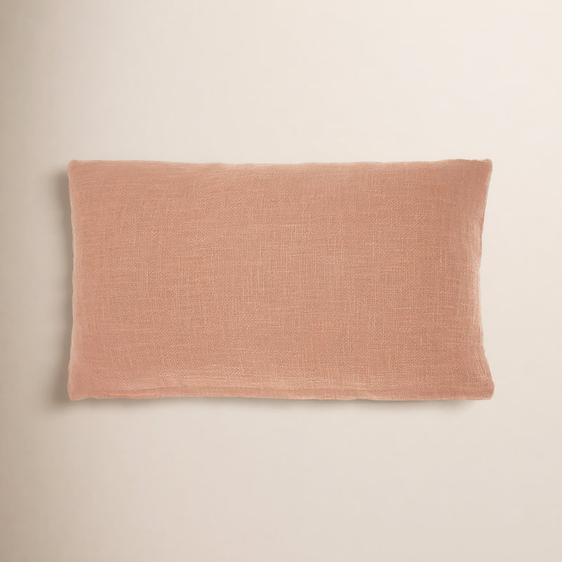 Housse et insert de coussin en coton Ruzmira, Rosé
