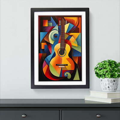Guitar Cubism No.3 - Framed Print