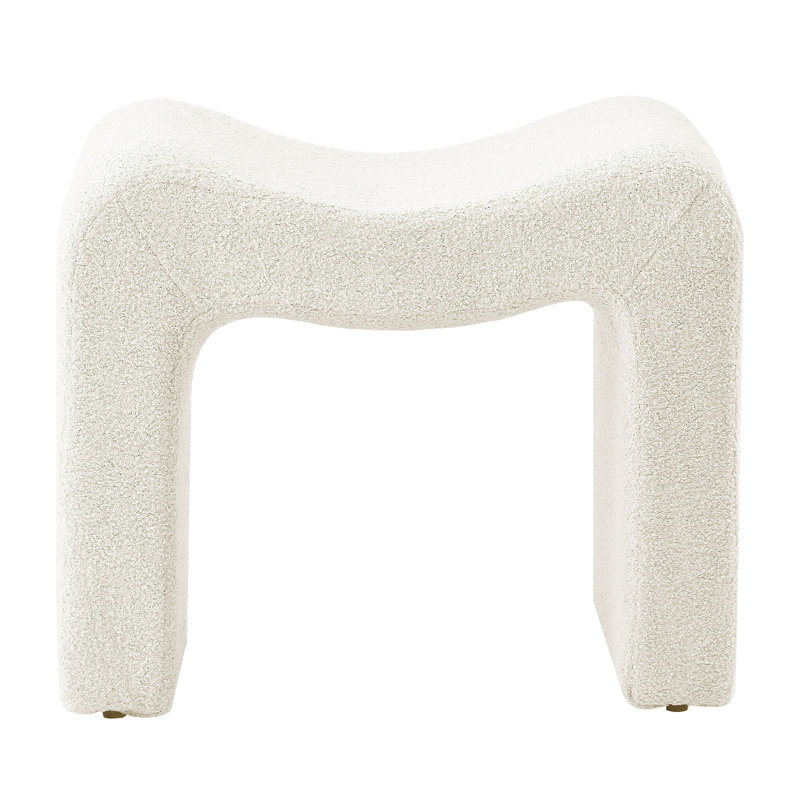 Catargiu 2 - Piece Teddy Upholstered Ottoman, White