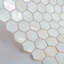 Carreau de mosaïque murale nid d'abeille en nacre de nacre 1 po x 1 po-109617362