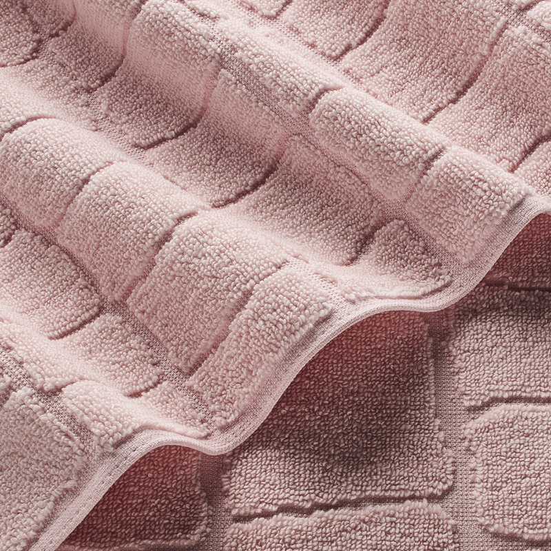 Lacoste Croc Scale Cotton Bath Towel, Low Linting & Highly Absorbent, Light Pink, Light Pink, Bath Towel - 1 Piece