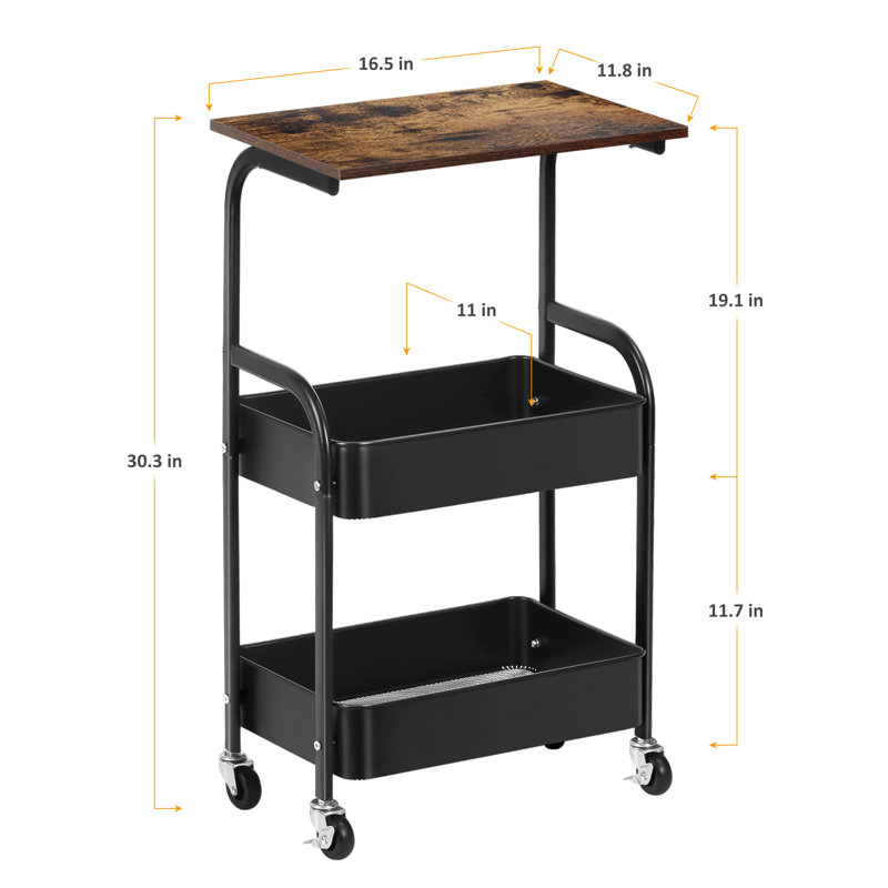 30.3'' H x 16.5'' W Utility Cart with Wheels