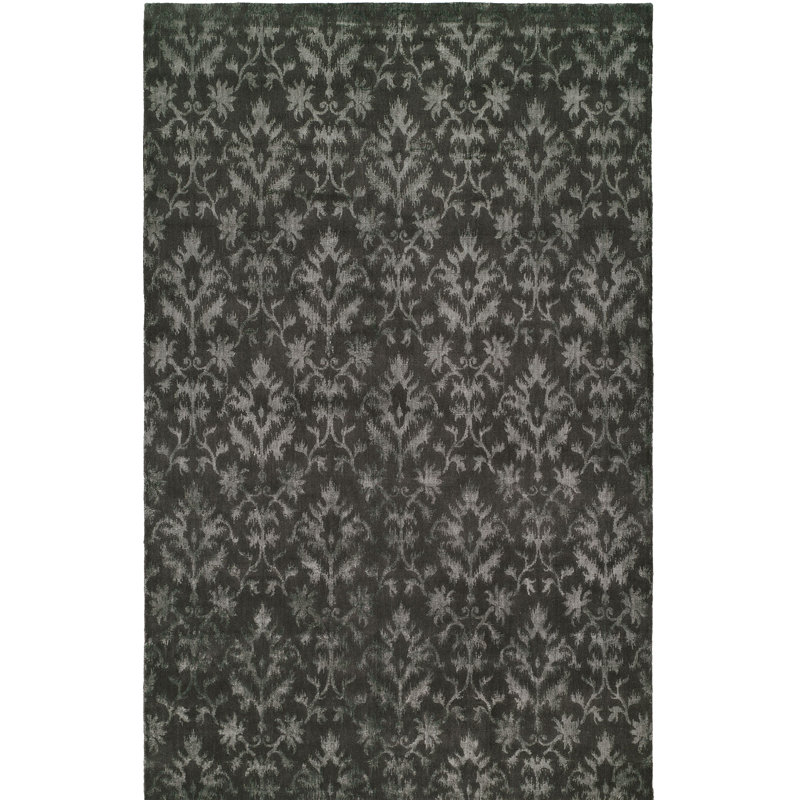 Tapis floral tissé à la main à motif floral, Rectangle 4 pi x 6 pi