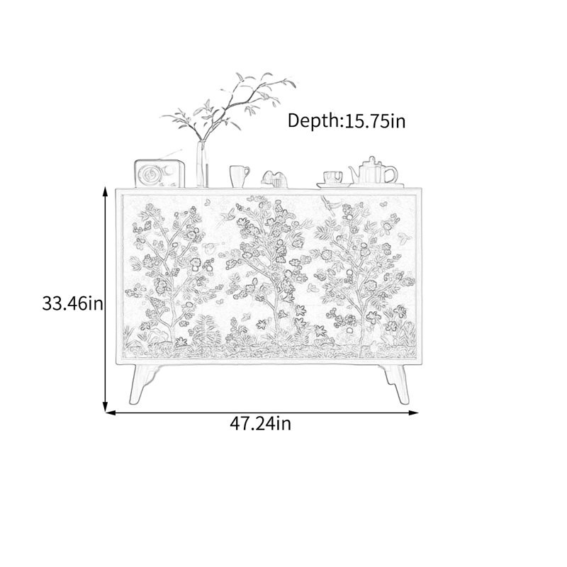 Simple Pine Sideboard with Ample Storage