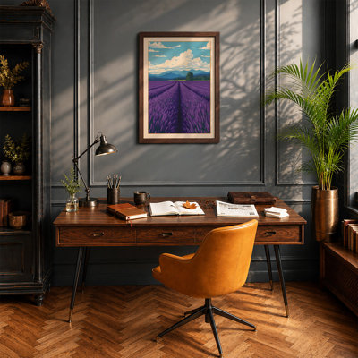Lavender Valley Botanical - Framed Print