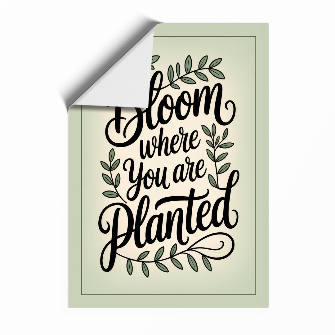 Bloom Where Planted Botanical - Framed Print