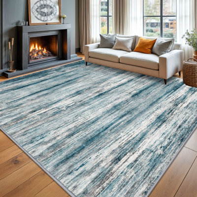 Machine Washable Area Rugs Rubber Backed Rug for Bedroom Living Room