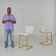 Hamby Upholstered Counter Stool with Metal Frame