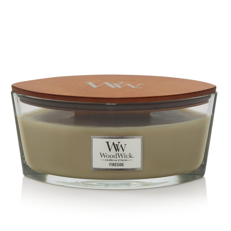 Woodwick-Millefiori Belgium - Fireside - a signature fragrance that  balances the natural scents of amber, vetiver and musk. #woodwickcandles  #woodwickcandle #woodenwick #woodwick #candle #fireside #cosy  #vinchekoopmans