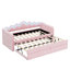 Lit de jour simple simple TG avec couchette escamotable et lumière DEL, couchette plate ou surélevée, rose-997344590