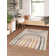 Koa Canipe Multicoloured Rainbow Machine Woven Beige Area Rug