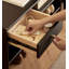 Banc de rangement pour chaussures moderne en bois massif double