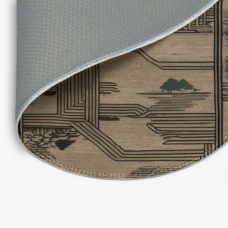 Tapis intérieur et extérieur ArtDeco, Rond 5 pi