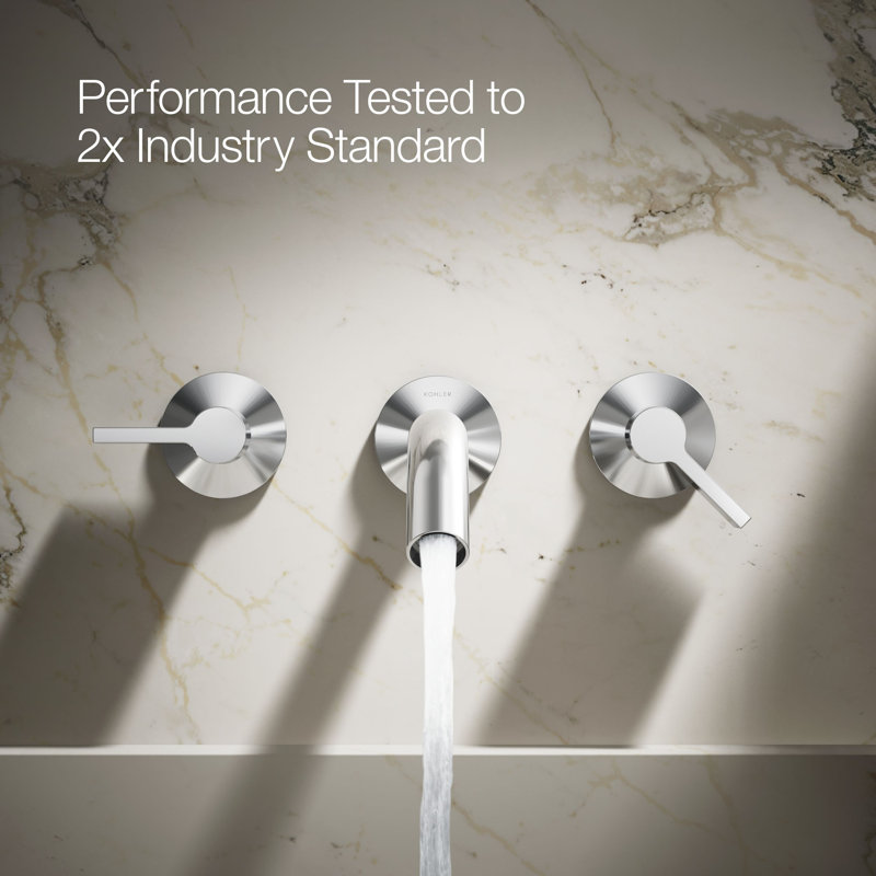 Components Wall-Mount Bathroom Sink Faucet Trim, Polished Chrome