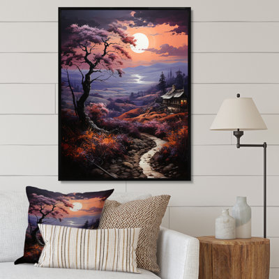 Balal Countryside Crimson Dusk Landscape I - impression